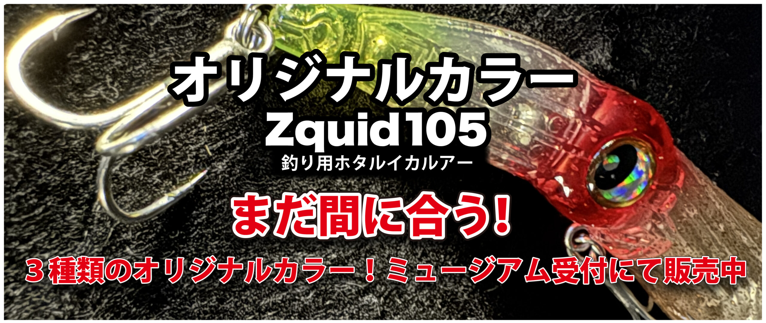 お求めはほたるいかミュージアム　受付にて！